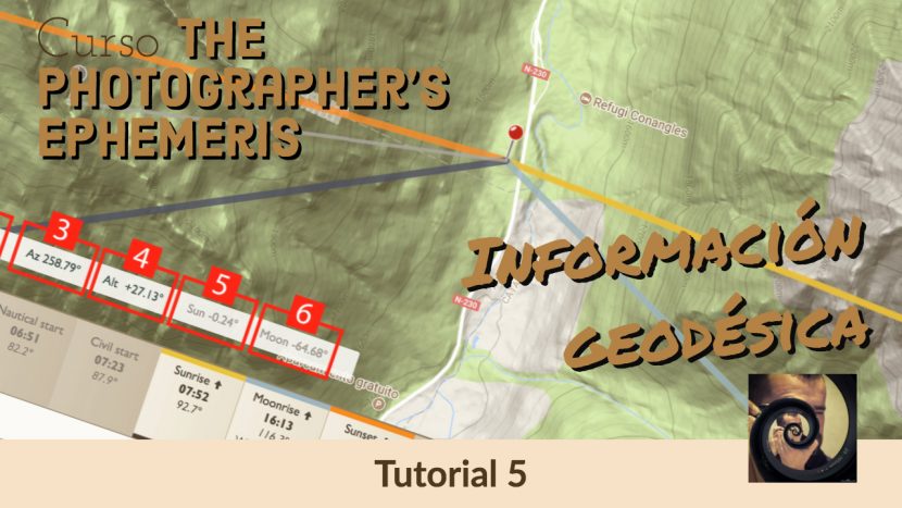 Tutorial Photographer's Ephemeris - información geodésica - Jorge Lázaro