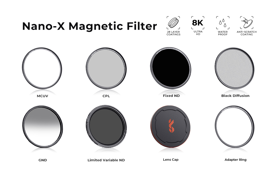 colección de filtros magnéticos de la serie-x de K&F Concept